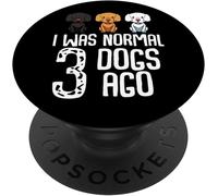 Tlp-J'étais Normal 3 Chiens Auparavant Mignon Chien Chien Animal Popgrip - Support Et Grip Pour Smartphone/Tablette Avec Un Top Interchangeable