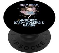 Tlp-July Birthday Princess Fairy Latina Girls Fairies Kids Popsockets Popgrip - Support Et Grip Pour Smartphone/Tablette Avec Un Top Interchangeable