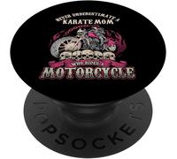 Tlp-Karaté Maman Motard Poussin Ne Sous-Estime Jamais La Moto Popsockets Popgrip - Support Et Grip Pour Smartphone/Tablette Avec Un Top Interchangeable