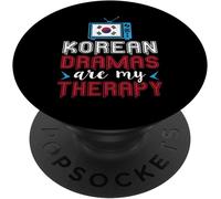Tlp-Korean Dramas Are My Therapy - K-Pop And K-Drama Funny Popgrip - Support Et Grip Pour Smartphone/Tablette Avec Un Top Interchangeable