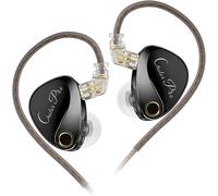 TLP-KZ Castor Pro Écouteurs intra-auriculaires réglables 5 tons HiFi avec basses améliorées, écouteurs de jeu à double pilote dynamique, avec câble détachable 2 broches C