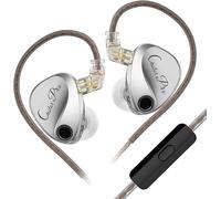 TLP-KZ Castor Pro Écouteurs intra-auriculaires réglables 5 tons HiFi avec basses améliorées, écouteurs de jeu à double pilote dynamique, avec câble détachable 2 broches C