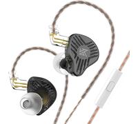 TLP-KZ EDS Écouteurs intra-auriculaires avec double circuit magnétique 10 mm Configuration roprofessionnelle Kinboofi, haute résolution suppression du bruit pour le sport et l'exercice (avec micro, n