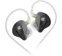 TLP-KZ EDXS Écouteurs Intra-Auriculaires 10 mm Pilote Dynamique HiFi 3D en métal, écouteurs filaires KZ IEMS avec Son Haute résolution et câble Amovible (sans Micro)