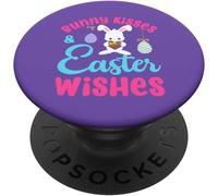 Tlp-Lapin De Pâques Bisous Souhaite Citation / Mignon Oeufs De Popsockets Popgrip - Support Et Grip Pour Smartphone/Tablette Avec Un Top Interchangeable