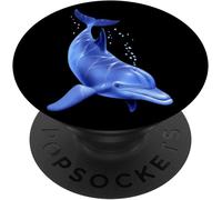 Tlp-Le Dauphin Bleu, Animal Marin, Sauve Les Océans Popgrip - Support Et Grip Pour Smartphone/Tablette Avec Un Top Interchangeable