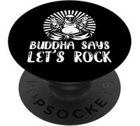 Tlp-Lets Rock Bouddha Dit Méditation Zen Yoga Mandala Art Cadeau Popsockets Popgrip - Support Et Grip Pour Smartphone/Tablette Avec Un Top Interchangeable