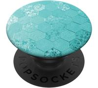 Tlp-Light Green Blue Cell Phone Button Pop Out Holder Cute Teal Popsockets Popgrip - Support Et Grip Pour Smartphone/Tablette Avec Un Top Interchangeable