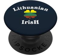 Tlp-Lithuanian Irish Shamrock Lucky St Paddys Day Lithuania Flag Popsockets Popgrip - Support Et Grip Pour Smartphone/Tablette Avec Un Top Interchangeable