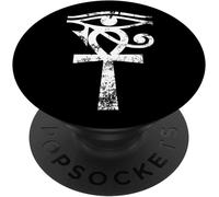 Tlp-L'oeil Égyptien D'horus Ankh Egypte Archéologue Popsockets Popgrip - Support Et Grip Pour Smartphone/Tablette Avec Un Top Interchangeable