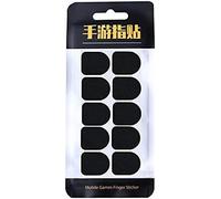Tlp-Lot De 10 Autocollants Pour Doigts De Jeu Mobile, Style Bulle Noire, Matériau En Fibre De Carbone, Résistant À La Transpiration Et Respirant, Pour Surface En Verre, Accessoire De Jeu, Autocollant