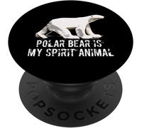 Tlp-L'ours Polaire Est Mon Animal D'esprit Popsockets Popgrip - Support Et Grip Pour Smartphone/Tablette Avec Un Top Interchangeable