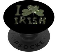 Tlp-Lucky Irish 4 Leaf Clover I Am Irish Popsockets Popgrip - Support Et Grip Pour Smartphone/Tablette Avec Un Top Interchangeable