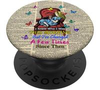 Tlp-Magical Alice In Wonderland Quote - Vintage Dictionary Page Popgrip - Support Et Grip Pour Smartphone/Tablette Avec Un Top Interchangeable