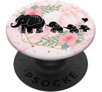 Tlp-Mama Elephant Three Kiddos Phone Grip - Mother Of 3 Popsockets Popgrip - Support Et Grip Pour Smartphone/Tablette Avec Un Top Interchangeable