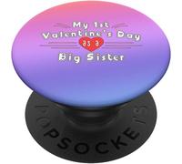 Tlp-Mignon Ma Première Saint Valentin Les Filles Big Sister Gift Popsockets Popgrip - Support Et Grip Pour Smartphone/Tablette Avec Un Top Interchangeable