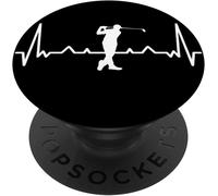 Tlp-Mon C?Ur Bat Pour Le Golf - Golf Swing Heartbeat Popgrip - Support Et Grip Pour Smartphone/Tablette Avec Un Top Interchangeable