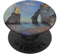 Tlp-Monet's The Cliffs At Etretat Popsockets Popgrip - Support Et Grip Pour Smartphone/Tablette Avec Un Top Interchangeable