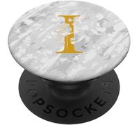 Tlp-Monogramme Lettre Initiale I Blanc Popsockets Popgrip - Support Et Grip Pour Smartphone/Tablette Avec Un Top Interchangeable