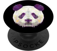 Tlp-Mosaïque Mignon Panda Ours Visage Animal Blanc Noir Cadeau Popsockets Popgrip - Support Et Grip Pour Smartphone/Tablette Avec Un Top Interchangeable