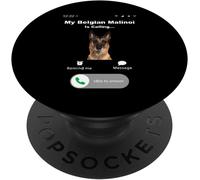 Tlp-My Belgian Malinoi Is Calling Popsockets Popgrip - Support Et Grip Pour Smartphone/Tablette Avec Un Top Interchangeable
