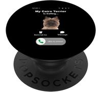 Tlp-My Cairn Terrier Is Calling Popsockets Popgrip - Support Et Grip Pour Smartphone/Tablette Avec Un Top Interchangeable