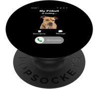 Tlp-My Pitbull Is Calling 2 Popsockets Popgrip - Support Et Grip Pour Smartphone/Tablette Avec Un Top Interchangeable