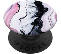 Tlp-Naturel-Marbre Fantôme Rose Noir Mignon Popsockets Popgrip - Support Et Grip Pour Smartphone/Tablette Avec Un Top Interchangeable