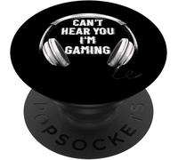 Tlp-Ne Peut Pas Vous Entendre, Je Suis Gaming - Funny Gamer Head Popsockets Popgrip - Support Et Grip Pour Smartphone/Tablette Avec Un Top Interchangeable