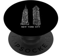 Tlp-New York City Buildings Design For Architecture Fans Popsockets Popgrip - Support Et Grip Pour Smartphone/Tablette Avec Un Top Interchangeable