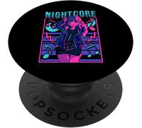 Tlp-Nightcore Japanese Music Anime Aesthetic Manga Edm Popsockets Popgrip - Support Et Grip Pour Smartphone/Tablette Avec Un Top Interchangeable