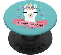 TLP-No Prob-llama Llamacorn Unicorn Llama Cute Funny Animal PopSockets PopGrip - Support et Grip pour Smartphone/Tablette avec un Top Interchangeable