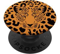 Tlp-Noir Brun Léopard Imprimer Sauvage Animal Cheetah Pattern Popsockets Popgrip - Support Et Grip Pour Smartphone/Tablette Avec Un Top Interchangeable