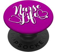 Tlp-Nurse Gift Nurse Life Nursing Girls Medical Doctor Oncology Popsockets Popgrip - Support Et Grip Pour Smartphone/Tablette Avec Un Top Interchangeable