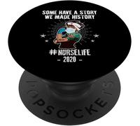 Tlp-Nurse Life - Some Have A Story We Made History - Nurselife Popsockets Popgrip - Support Et Grip Pour Smartphone/Tablette Avec Un Top Interchangeable