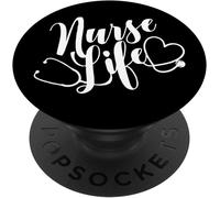 Tlp-Nurse Nurse Life Nursing Girls Medical Doctor Oncology Popsockets Popgrip - Support Et Grip Pour Smartphone/Tablette Avec Un Top Interchangeable