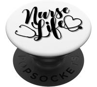 Tlp-Nurse Nurse Life Nursing Girls Medical Doctor Oncology Popsockets Popgrip - Support Et Grip Pour Smartphone/Tablette Avec Un Top Interchangeable