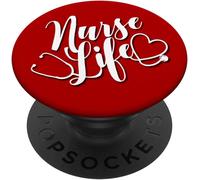 Tlp-Nurse Nurse Life Nursing Girls Medical Doctor Oncology Popsockets Popgrip - Support Et Grip Pour Smartphone/Tablette Avec Un Top Interchangeable