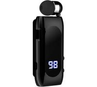 Tlp-Oreillette Bluetooth Professionnelle, Écouteur Stéréo Intra-Auriculaire V4.1 À Clipser Avec Microphone, Veille 120h, Mode Mains Libres Pour La Remise En Forme, La Conduite (Noir)