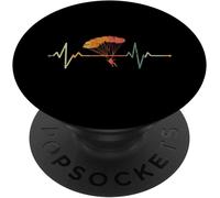 Tlp-Parapente Cadeau Battement De C?Ur Skydive Parachute Popsockets Popgrip - Support Et Grip Pour Smartphone/Tablette Avec Un Top Interchangeable