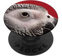 Tlp-Perroquet Gris D'afrique, Gros Plan Sur Le Visage, Les Yeux, Popsockets Popgrip - Support Et Grip Pour Smartphone/Tablette Avec Un Top Interchangeable