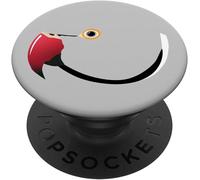 Tlp-Perruche Indienne À Col Rond - Grise Popsockets Popgrip - Support Et Grip Pour Smartphone/Tablette Avec Un Top Interchangeable