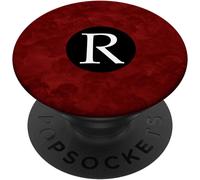 Tlp-Phone Pop Out Holder,Monogram Initial Cool Red Cute Letter R Popsockets Popgrip - Support Et Grip Pour Smartphone/Tablette Avec Un Top Interchangeable