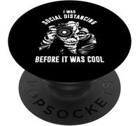 TLP-Photographie Distanciation Sociale Photographie Rétro Cadeau PopSockets PopGrip - Support et Grip pour Smartphone/Tablette avec un Top Interchangeable