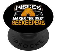 Tlp-Pisces Makes The Best Beekeepers Funny Pisces Horoscope Gift Popsockets Popgrip - Support Et Grip Pour Smartphone/Tablette Avec Un Top Interchangeable
