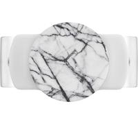 Tlp-: Popgrip Slide Stretch - Grip Et Support Non Adhésif Avec Poptop Interchangeable Pour Smartphones Avec Coque À Bords Arrondis Uniquement - Dove White Marble