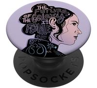 Tlp-Popsockets Rey The Future Of The Galaxy Is Female Popsockets Popgrip - Support Et Grip Pour Smartphone/Tablette Avec Un Top Interchangeable