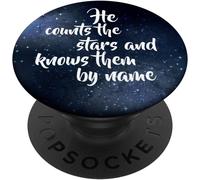 Tlp-Psaume 147 4 Foi Uplifting Bible Chrétienne Verset Citation Popsockets Popgrip - Support Et Grip Pour Smartphone/Tablette Avec Un Top Interchangeable