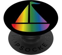 Tlp-Rainbow Sail Boat - Lgbtq Gift Sail Boat For Gay Sailors Popgrip - Support Et Grip Pour Smartphone/Tablette Avec Un Top Interchangeable