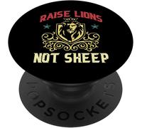 Tlp-Raise Lions Not Sheep Patriot Party America Usa 1776 Great Popsockets Popgrip - Support Et Grip Pour Smartphone/Tablette Avec Un Top Interchangeable